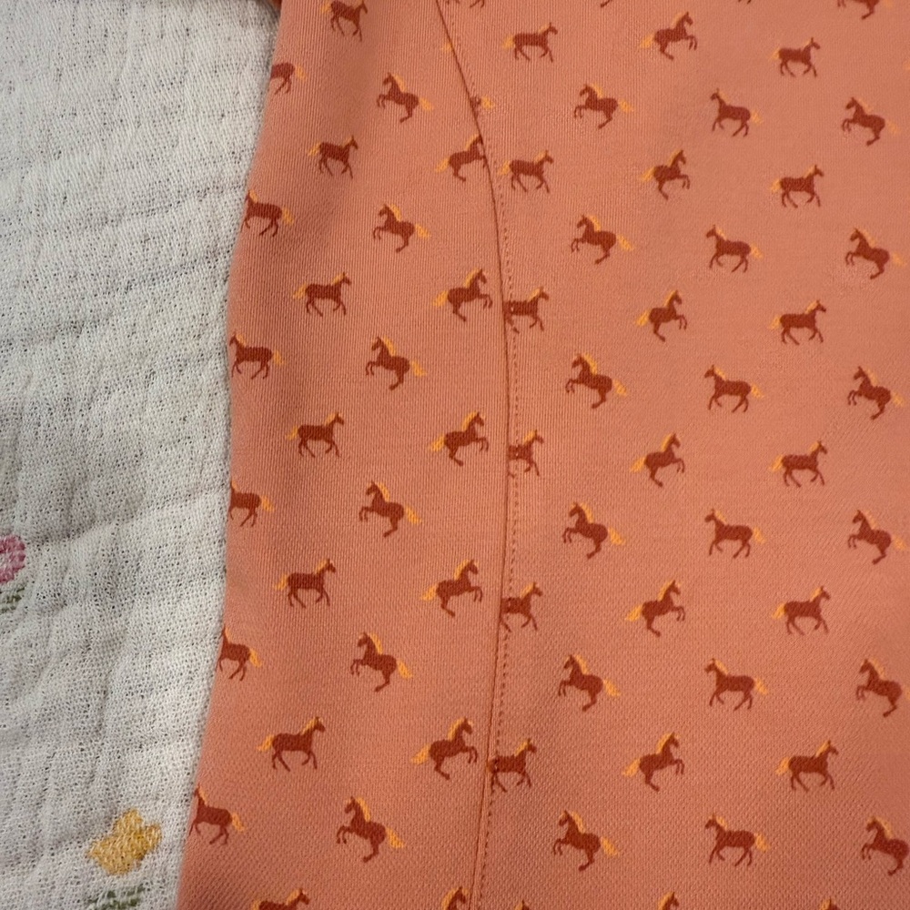 Kids Horse-Print Coral Top